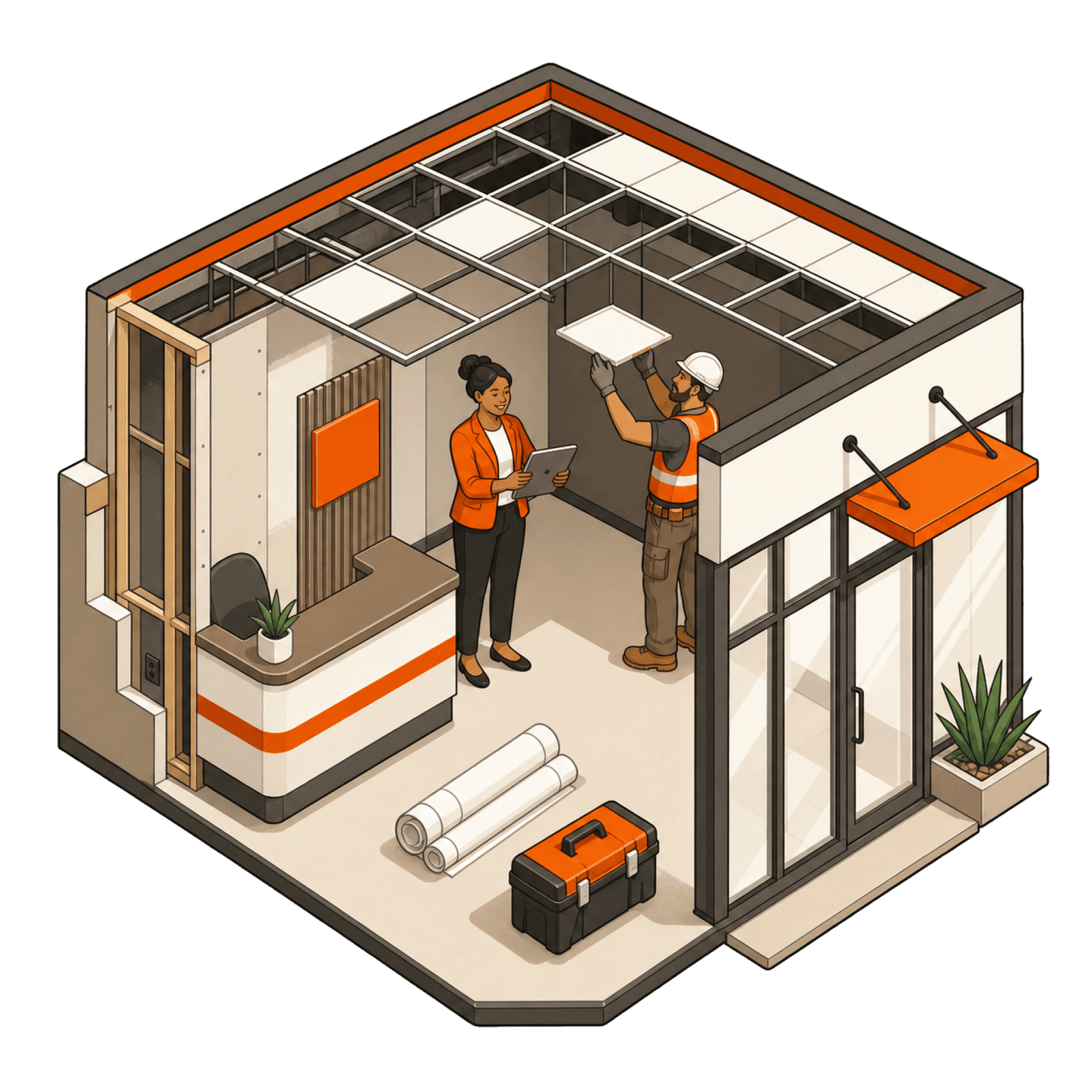 Commercial tenant improvement office buildout Phoenix AZ Desert Wolf Developers